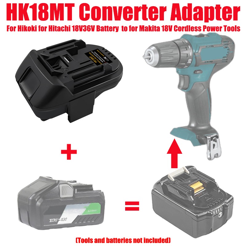 Power Tools Hikoki - Adaptateur de batterie ALASICKA HK18MT pour