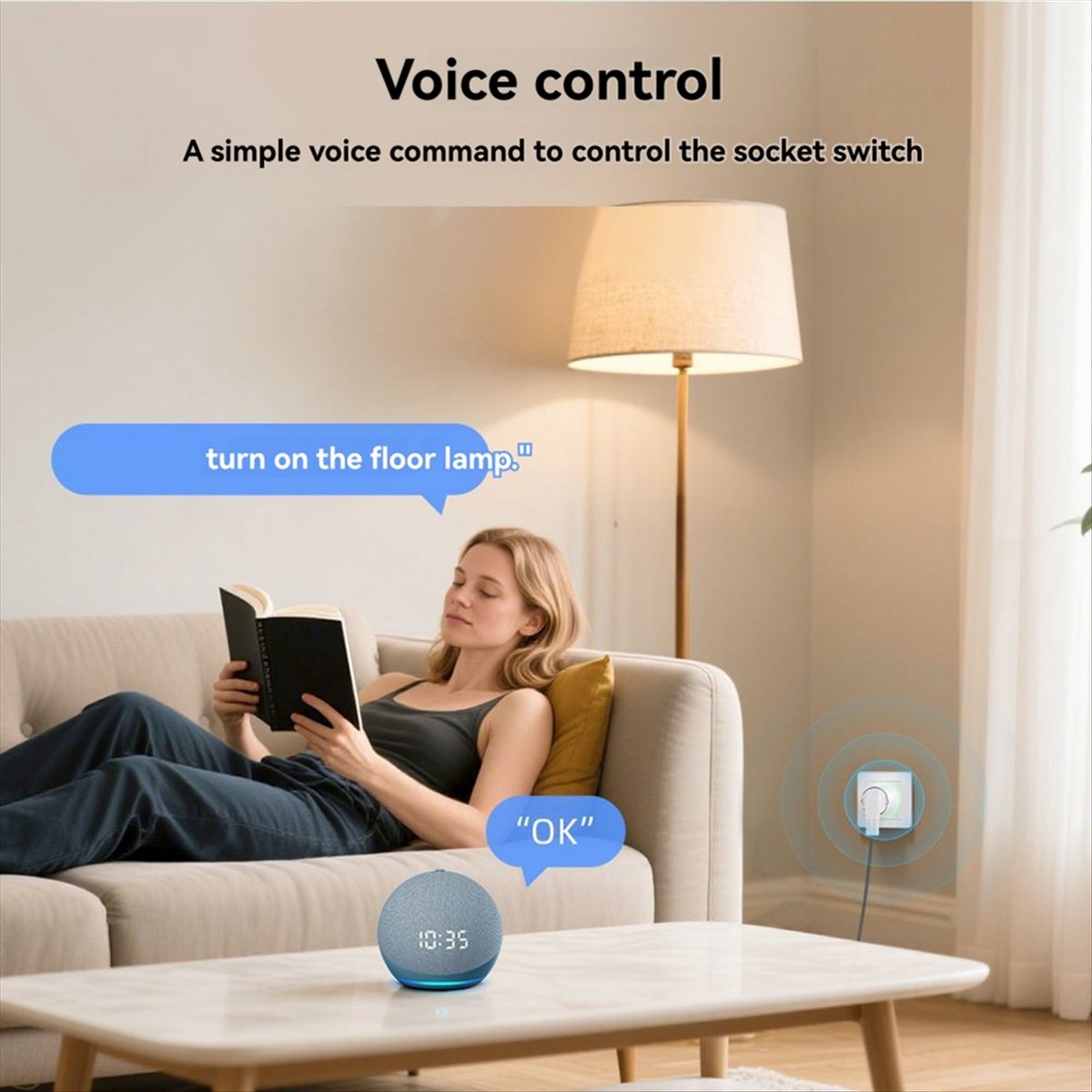 Power Tools Google - Prise intelligente WiFi ABZJ, 16A, fonction