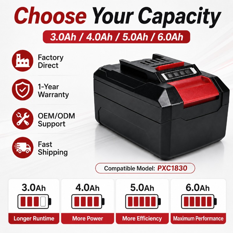 Power Xchange Tools - Batterie Li-ion de remplacement 18V 5.0Ah