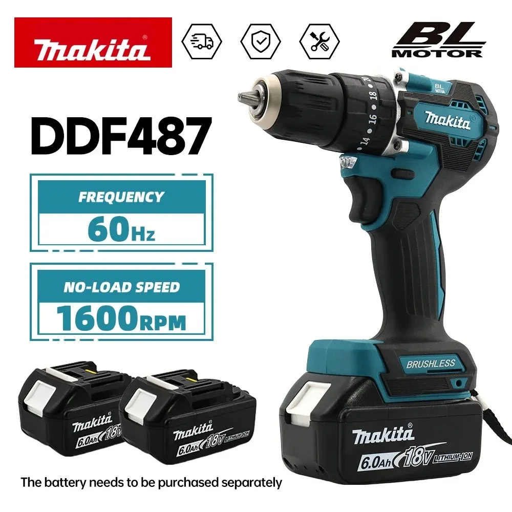 Power Tools Makita Set - Makita DDF487 Perceuse à percussion sans