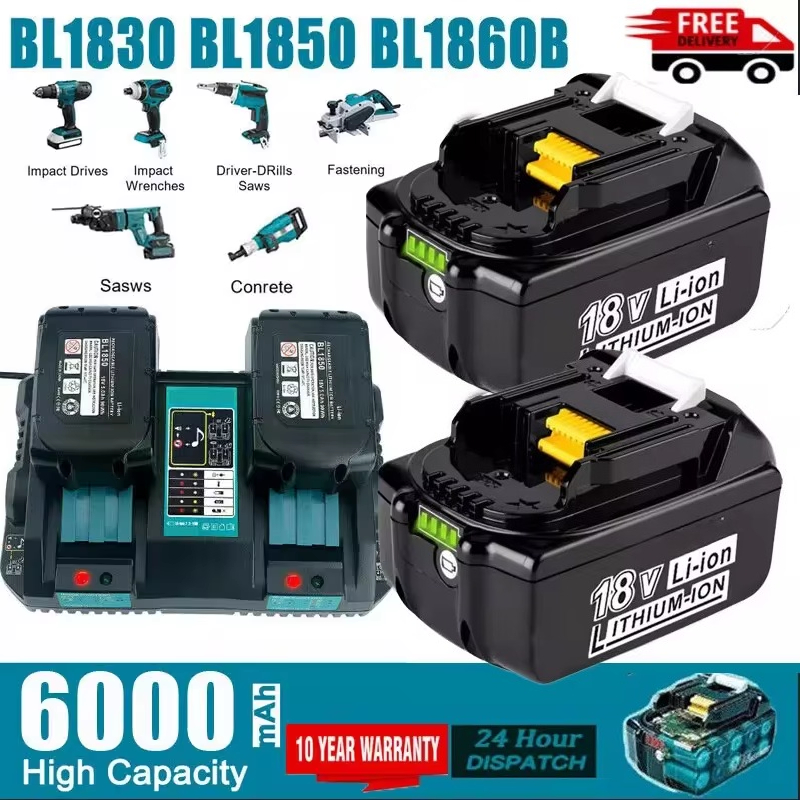 Power Tools Makita Set - Pour Makita 18V 6.0Ah batterie BL1830
