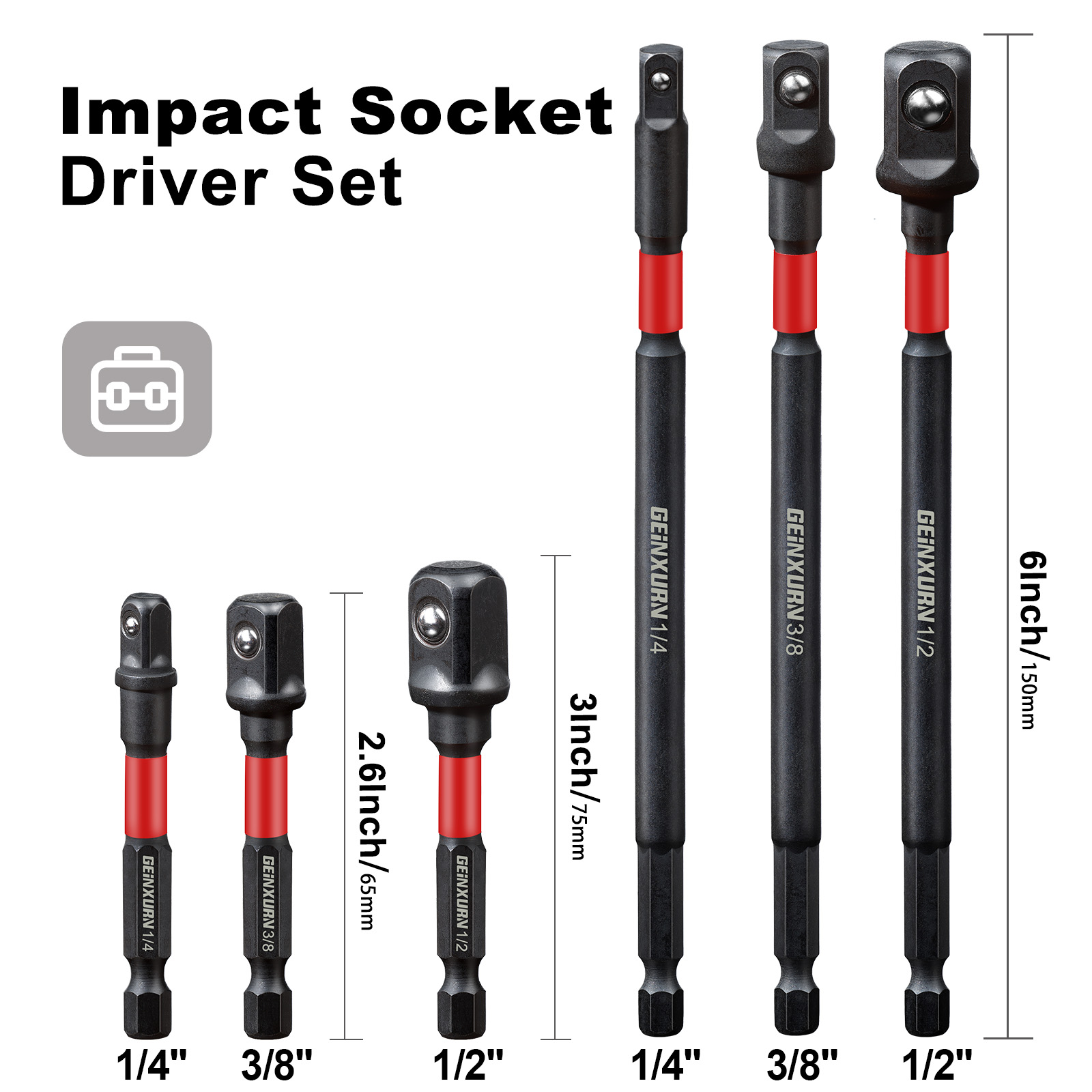 Geinxurn – jeu d'adaptateurs d - Power Tools Impact Wrench avis et prix