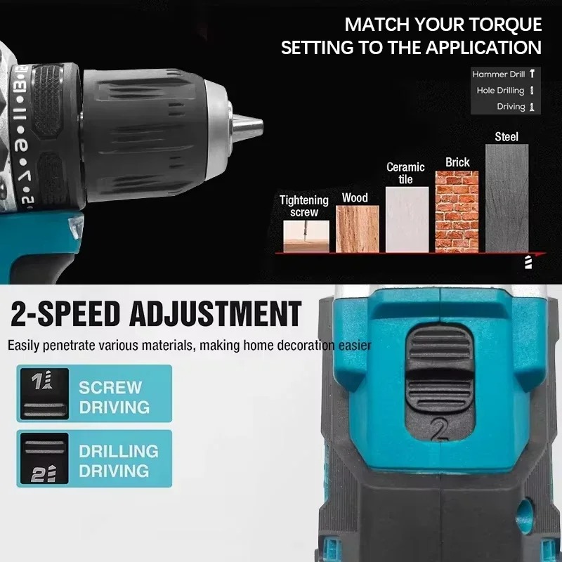 Makita DDF487 Perceuse à percu - Power Tools Makita Set avis et prix