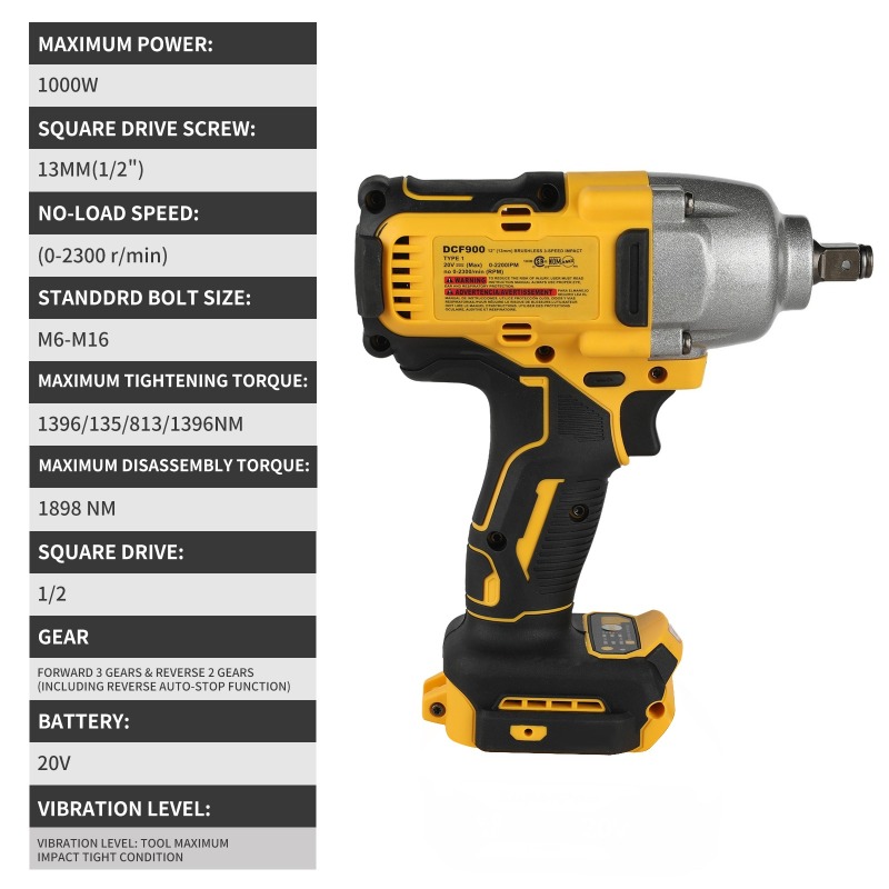 Clé à chocs sans fil sans bala - Power Tools Impact Wrench avis et prix