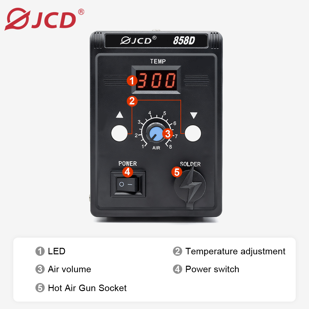 JCD pistolet à Air chaud 858D  - Heat Gun Variable avis et prix