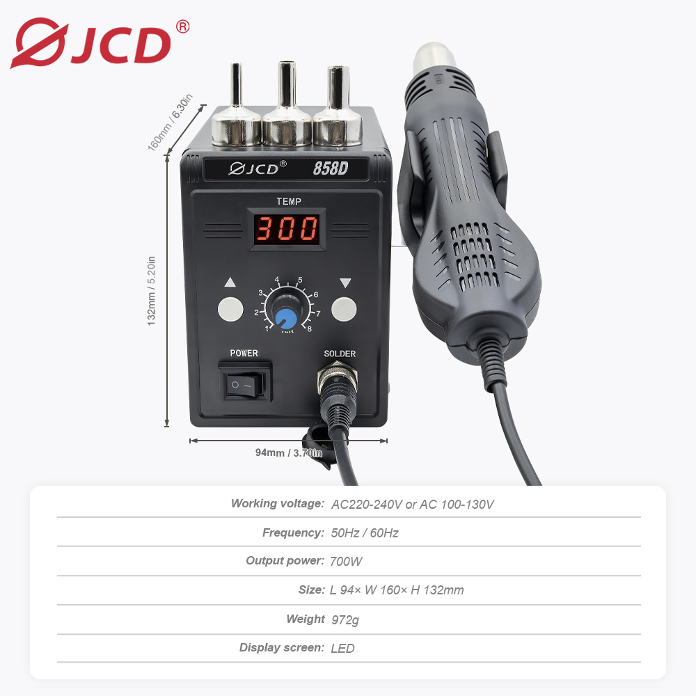 JCD pistolet à Air chaud 858D  - Heat Gun Variable avis et prix