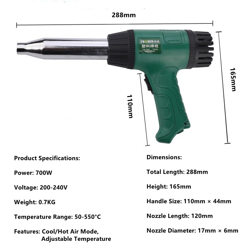 Pistolet thermique haute tempé - Heat Gun Variable avis et prix
