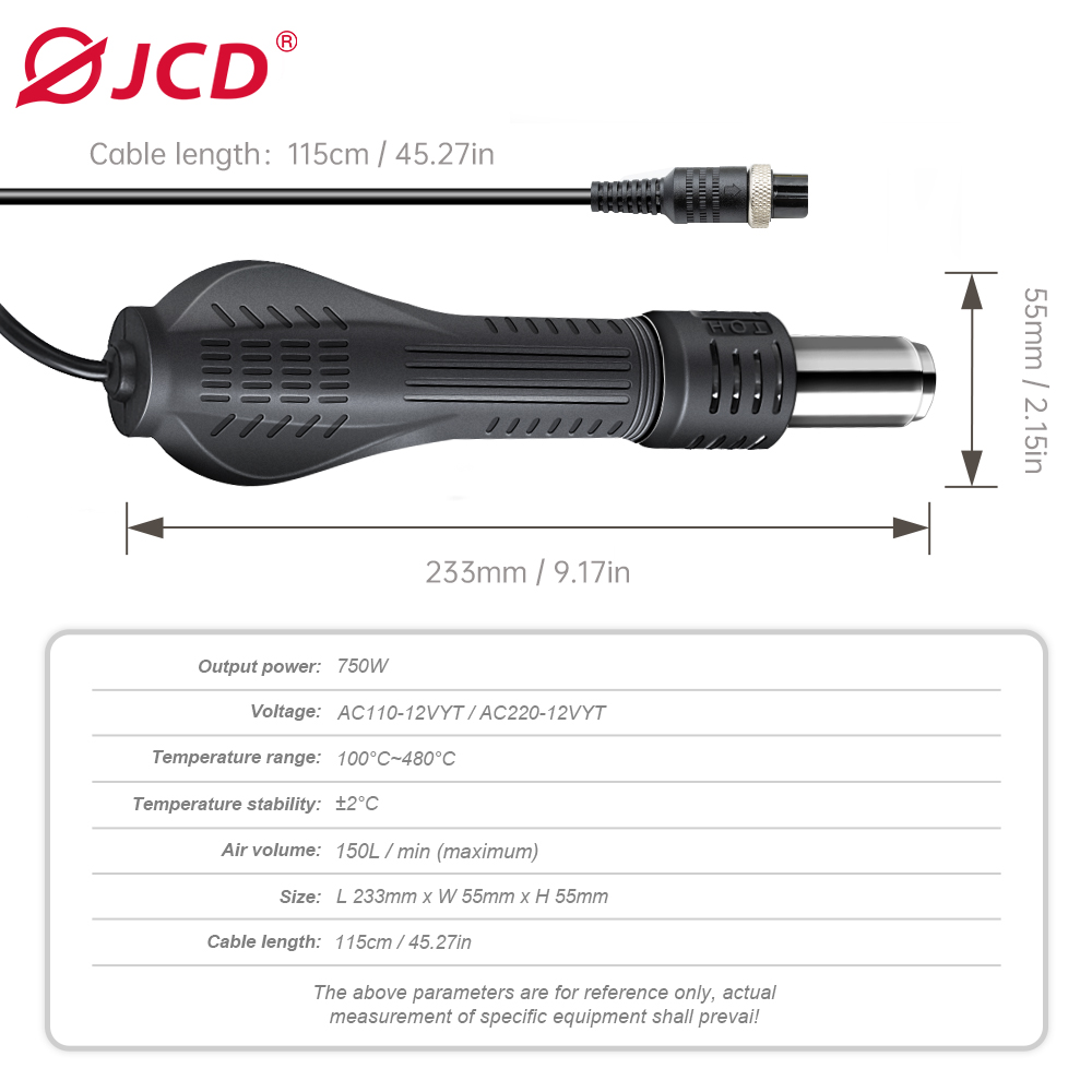 JCD-Pistolet à air comprimé po - Heat Gun Variable avis et prix