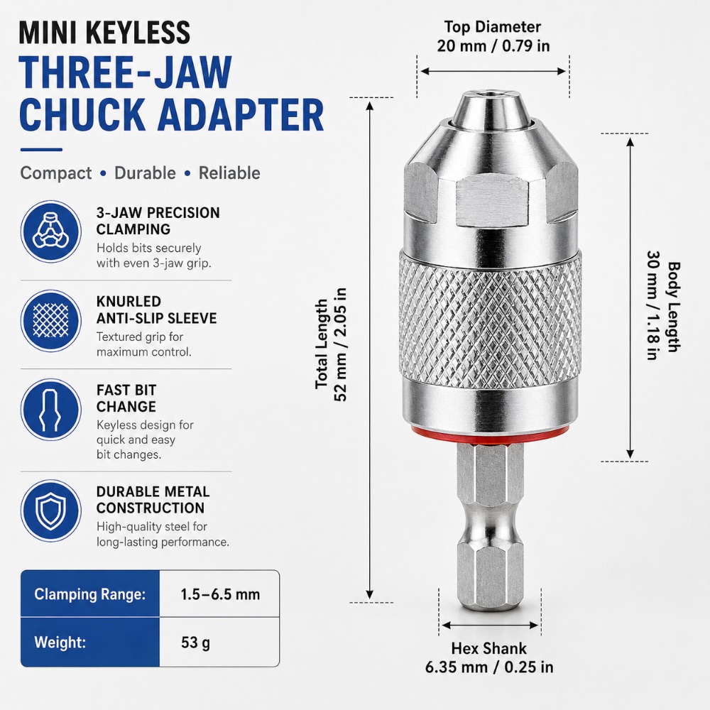 Adaptateur de mandrin à 3 mors - Power Tools Sheets avis et prix