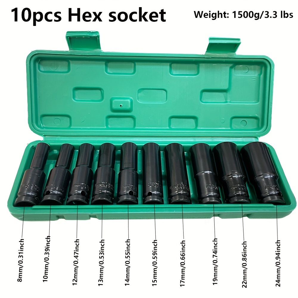 10 pièces 1/2 pouces 8-24mm ou - Power Tools Impact Wrench avis et prix